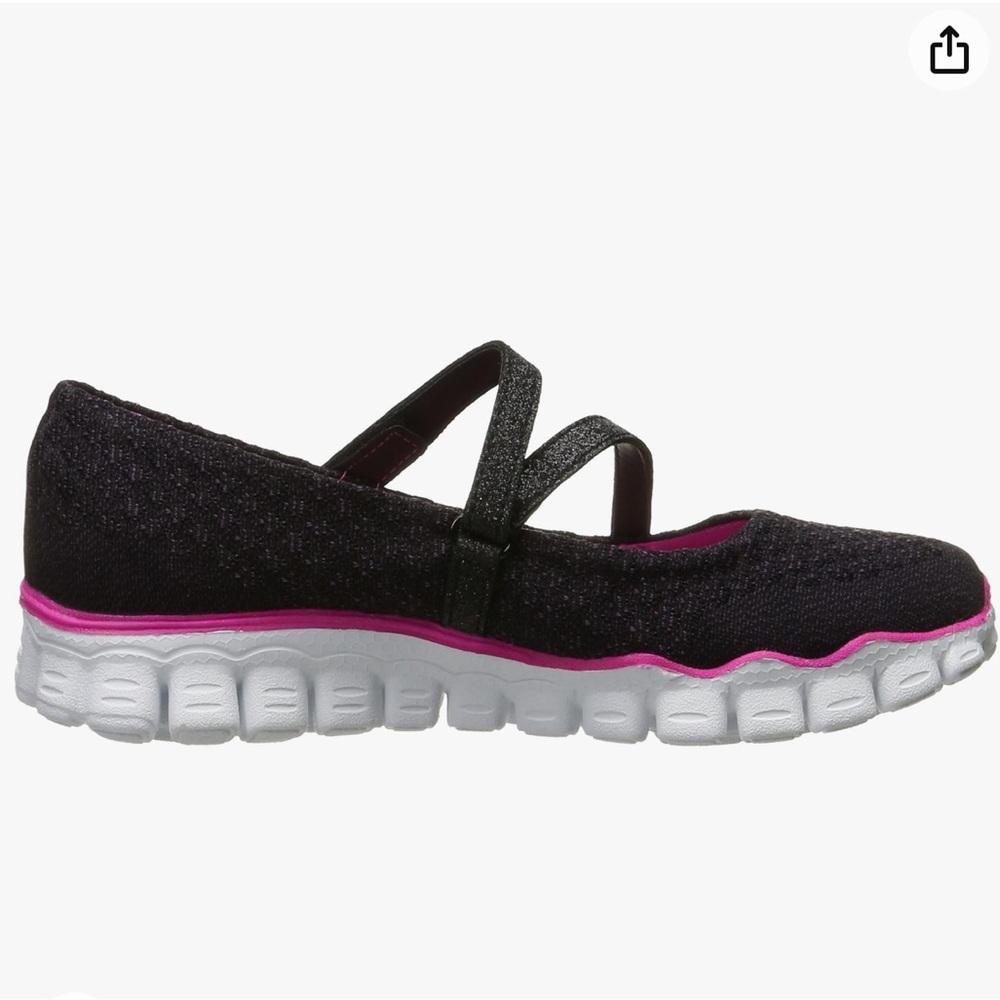 NEW IN BOX! Skechers Girls’ Flex II Softie Sweets Black/Hot Pink Sneakers, 12.5 - Picture 3 of 10